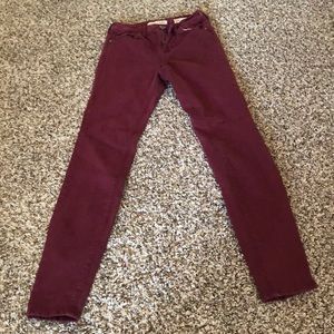 Maroon skinny jeans